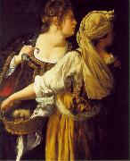 GENTILESCHI, Artemisia Judith and her Maidservant  sdg oil painting